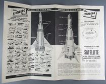 Lindberg - No 100-:98 Satellite With Three Stage Launching Rocket Rare 1958 Kit 1:200 Assembly Instructions Sheet