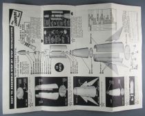 Lindberg - No 100-:98 Satellite With Three Stage Launching Rocket Rare 1958 Kit 1:200 Assembly Instructions Sheet