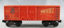 Lionel Ech O 3 Rails Usa Wagon Frigorifique à Bogies Wheaties GM 9040 Orange sans Boite
