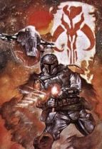 Lithograph - Boba Fett: Bounty Hunter Signed Art Print by Dave Dorman (1284/1500)