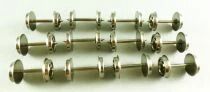 LMT 14 Ho 12 Axles Burnished Metal Wheels DC Diameter 11.4mm Length 25.4mm 1 Insulated Wheel