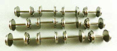 LMT 14 Ho 12 Essieux M�tal Bruni Diam�tre 11,4mm Longueur  25,4mm CC 1 Roue Isol�e