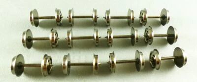 LMT 9 Ho 12 Essieux M�tal Bruni Diam�tre 11,4mm Longueur  24,4mm CC 1 Roue Isol�e