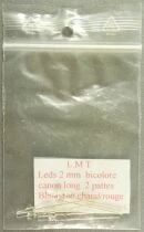 LMT Ho 3 Leds 2mm Bicolore Canon Long 2 Pattes Blanc Ton Chaud/Rouge Eclairage Locomotives Neuves