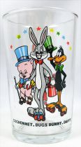 Looney Tunes - Amora Mustard Glass - Bugs Bunny, Porky Pig, Daffy Duck & Honey Bunny on rollerskates