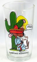 Looney Tunes - Amora Mustard Glass - Speedy Gonzales & napping Slowpoke Rodriguez