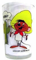 Looney Tunes - Amora Mustard Glass - Speedy Gonzales & Slowpoke Rodriguez