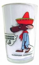 Looney Tunes - Amora Mustard Glass - Speedy Gonzales & Slowpoke Rodriguez