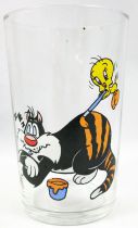 Looney Tunes - Amora Mustard Glass - Tweety & Sylvester : painting tiger stripes