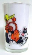 Looney Tunes - Amora Mustard Glass - Tweety awakes Sylvester