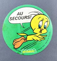 Looney Tunes - Autocollant Promotionnel Entremont - Titi : \ Au secours!\ 