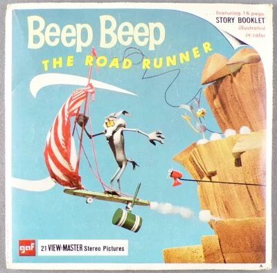 Looney Tunes - Beep Beep the Road Runner - 3 x Gaf View-Master Discs Set Ref. B 538 #2