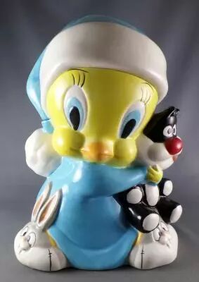 Looney Tunes - Cookie Jar Gibson 1997 - Tweety & Sylvester Hug 28cm 11\ 