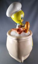 Looney Tunes - Cookie Jar Warner Bros 1997 - Tweety Cooker Sitting on a Flour Sack 33cm 13\ 