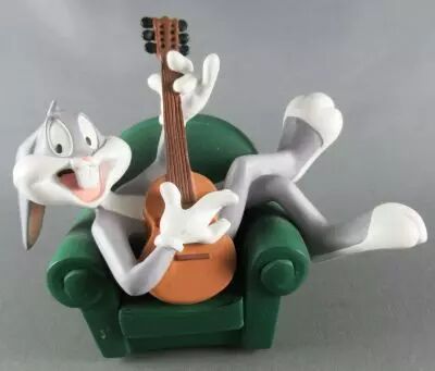 Looney Tunes - D�mons & Merveilles 1997 - Bugs Bunny Assis Fauteuil Guitare