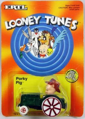 Looney Tunes - ERTL Die-cast - Porky Pig on tractor (Mint on Card)
