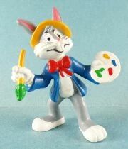 Looney Tunes - Figurine Pvc Bully 1983 - Bugs Bunny Artiste Peintre