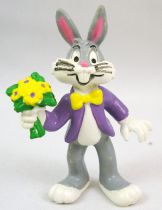 Looney Tunes - Figurine PVC Bully 1983 - Bugs Bunny avec bouquet de fleurs