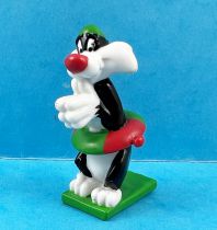 Looney Tunes - Figurine PVC Coco London 1996 - Sylvestre à la piscine