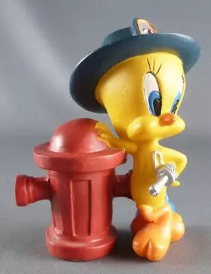 Looney Tunes - Figurine R�sine Warner  - Titi Pompier Am�ricain