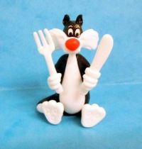 Looney Tunes - Kinder Surprise Premuim Figure 1991- Sylvester with knife and fork