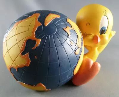 Looney Tunes - Tirelire R�sine Warner  - Titi & Globe Terrestre