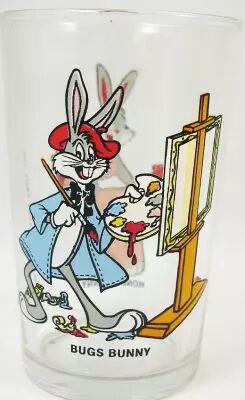 Looney Tunes - Verre � Moutarde Amora - Bugs Bunny & Honey Bunny