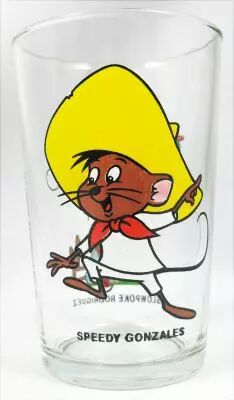 Looney Tunes - Verre � Moutarde Amora - Speedy Gonzales & Slowpoke Rodriguez fait la sieste