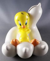 Looney Tunes - Warner Avenue of the Stars Ceramic Coin Bank - Tweety Rests in the clutches of Sylvester