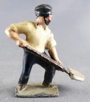 LR Ech O 0 Z&eacute;ro Sncf Figurine Plomb Creux 45mm Cheminot avec Pelle