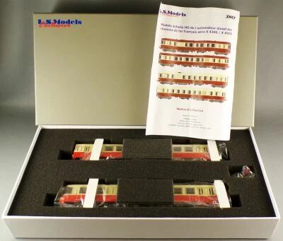 L.S. Models 10 060S Ho Sncf Coffret Autorail EAD X4300 & Remorque XR8500 DC Sound Proche Neuve Boit