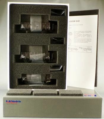 Ls Models 30254 Sncf Coffret 3 Wagons Tombereau Ocem 19/29 Epoque IIIb Neuf Boite