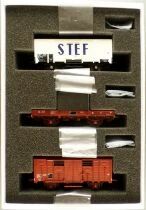 Ls Models 30259 Ho Sncf Set of 3 Wagons Ocem 19/29 Isotherm Flat Covered Era IV Mint in Box