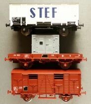 Ls Models 30259 Sncf Coffret 3 Wagons Ocem 19/29 Isotherme Plat Couvert Epoque IV Neuf Boite