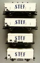 Ls Models 30395 Ho Sncf Set of 4 Refrigerated Wagons Ocem 19/29 Standard Stef  Aera IIIa Mint in Box