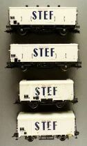 Ls Models 30395 Sncf Coffret 4 Wagons Frigorifique Ocem 19/29 Standard Stef Epoque IIIa Neuf Boite