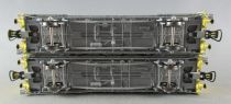 L.S. Models 30670 Ho Sncf 2 Wagons EVS Livrée Gris Bande Jaune Parois Renforcées sans boite 