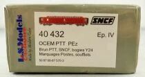 Ls Models 40432 Ho Sncf Voiture Ocem PTT PEz Brun Y24 Marquages Postes Epoque IV Neuve B