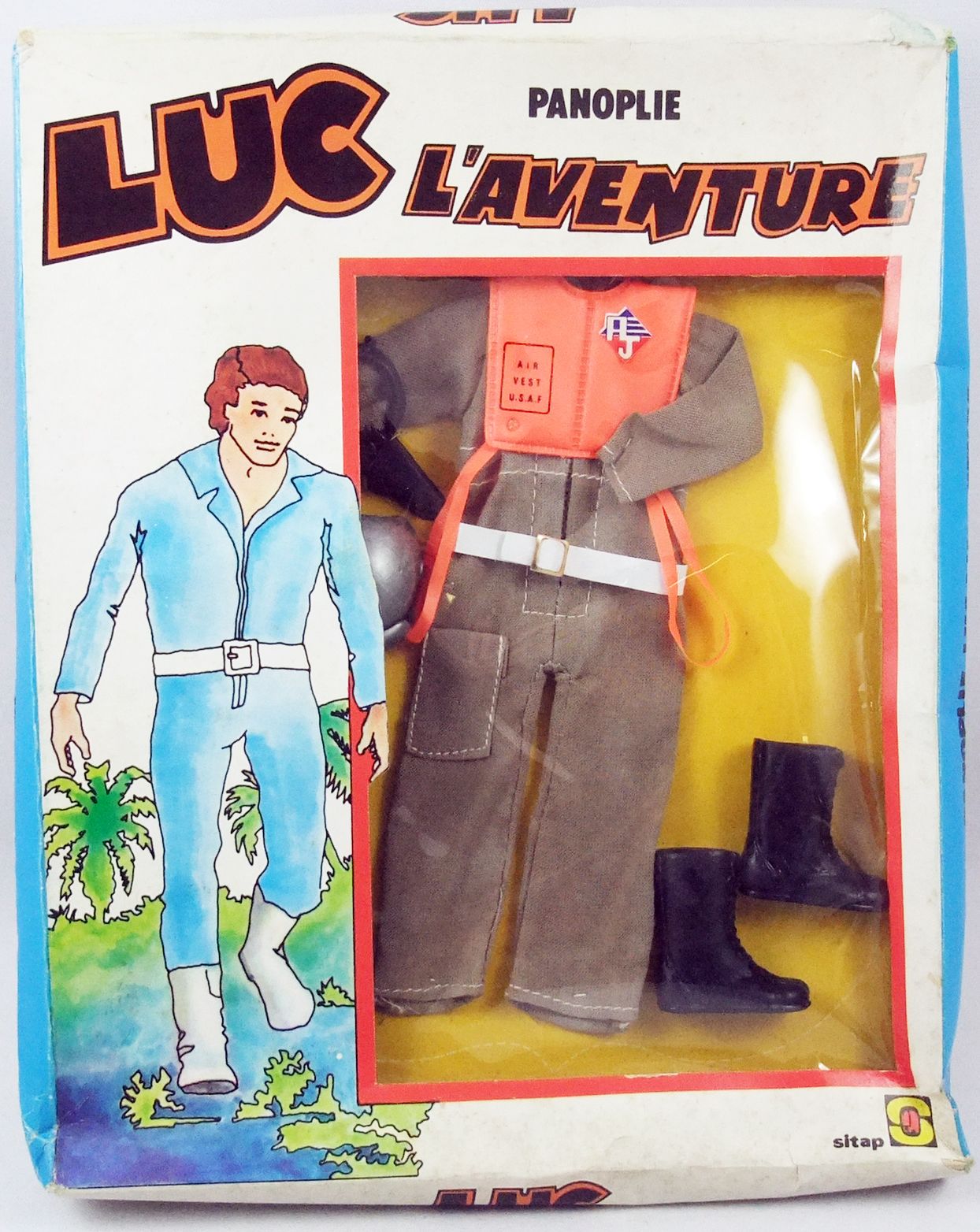 Luc l'Aventure (Action Jackson) - Mego-Sitap - Panoplie Air Force (neuf en  boite)