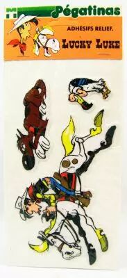 Lucky Luke - Adh�sifs Relief (Les P�gatinas) 1984 - Set #2