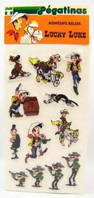 Lucky Luke - Adh�sifs Relief (Les P�gatinas) 1984 - Set #3