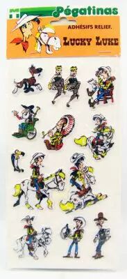 Lucky Luke - Adh�sifs Relief (Les P�gatinas) 1984 - Set #4