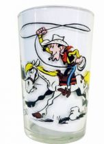 Lucky Luke - Amora Mustard Glass - Lucky Luke catches a cow in a lasso
