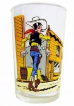 Lucky Luke - Amora Mustard Glass - Lucky Luke faces Daltons