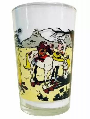 Lucky Luke - Amora Mustard Glass - Lucky Luke in bivouac shelter