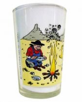 Lucky Luke - Amora Mustard Glass - Lucky Luke in bivouac shelter