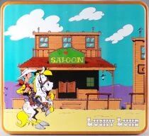 Lucky Luke - Boite &agrave; G&acirc;teaux Carr&eacute;e Massily - Saloon Queen of Heart