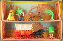 Lucky Luke - Comansi - City Boite Diorama 2 étages & Chariot Baché Neuf Réf 714 