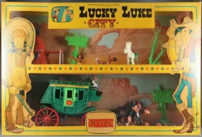 Lucky Luke - Comansi - City Boite Diorama 2 �tages & Diligence Neuf R�f 714
