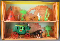 Lucky Luke - Comansi - City Boite Diorama 2 étages & Diligence Neuf Réf 714